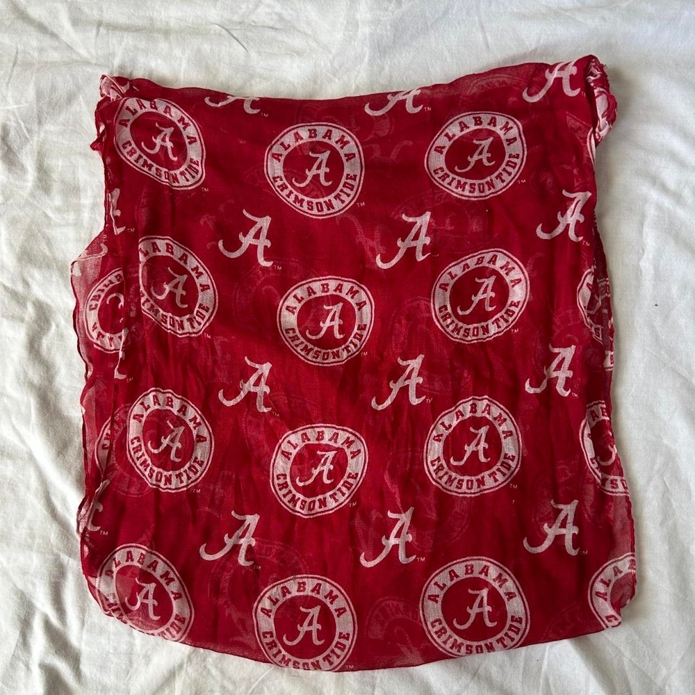 Red University of Alabama Crimson Tide semi-sheer infinity scarf - Picture 4 of 4